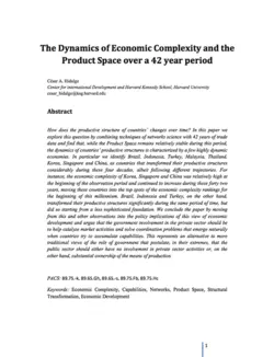 The Dynamics of Economic Complexity and the Product Space over a 42 year period
